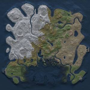 Thumbnail Rust Map: Procedural Map, Size: 4500, Seed: 616326688, 17 Monuments