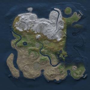 Thumbnail Rust Map: Procedural Map, Size: 3400, Seed: 2184937, 13 Monuments