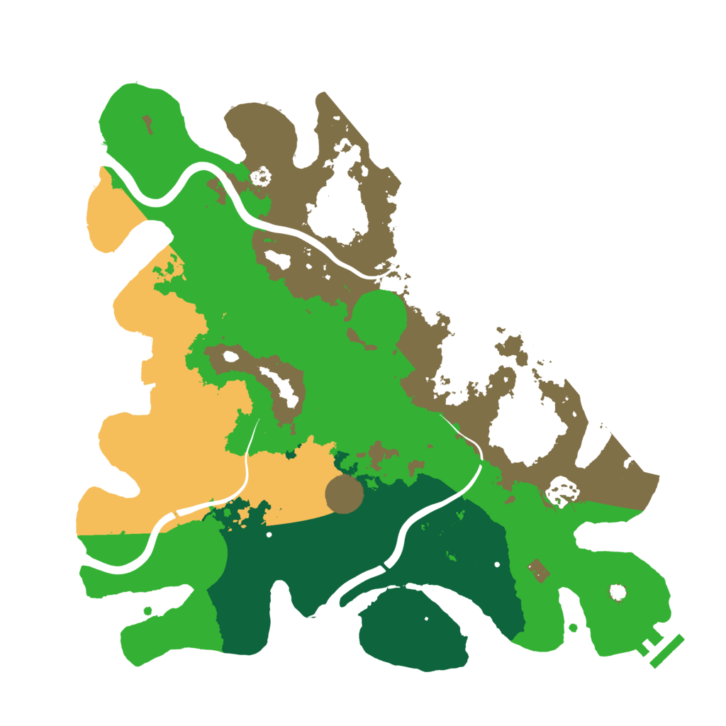 Biome Rust Map: Procedural Map, Size: 3500, Seed: 338010758