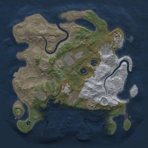 Thumbnail Rust Map: Procedural Map, Size: 3500, Seed: 598797768, 13 Monuments