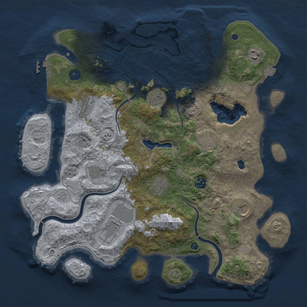 Rust Map: Procedural Map, Size: 4000, Seed: 13102025, 16 Monuments