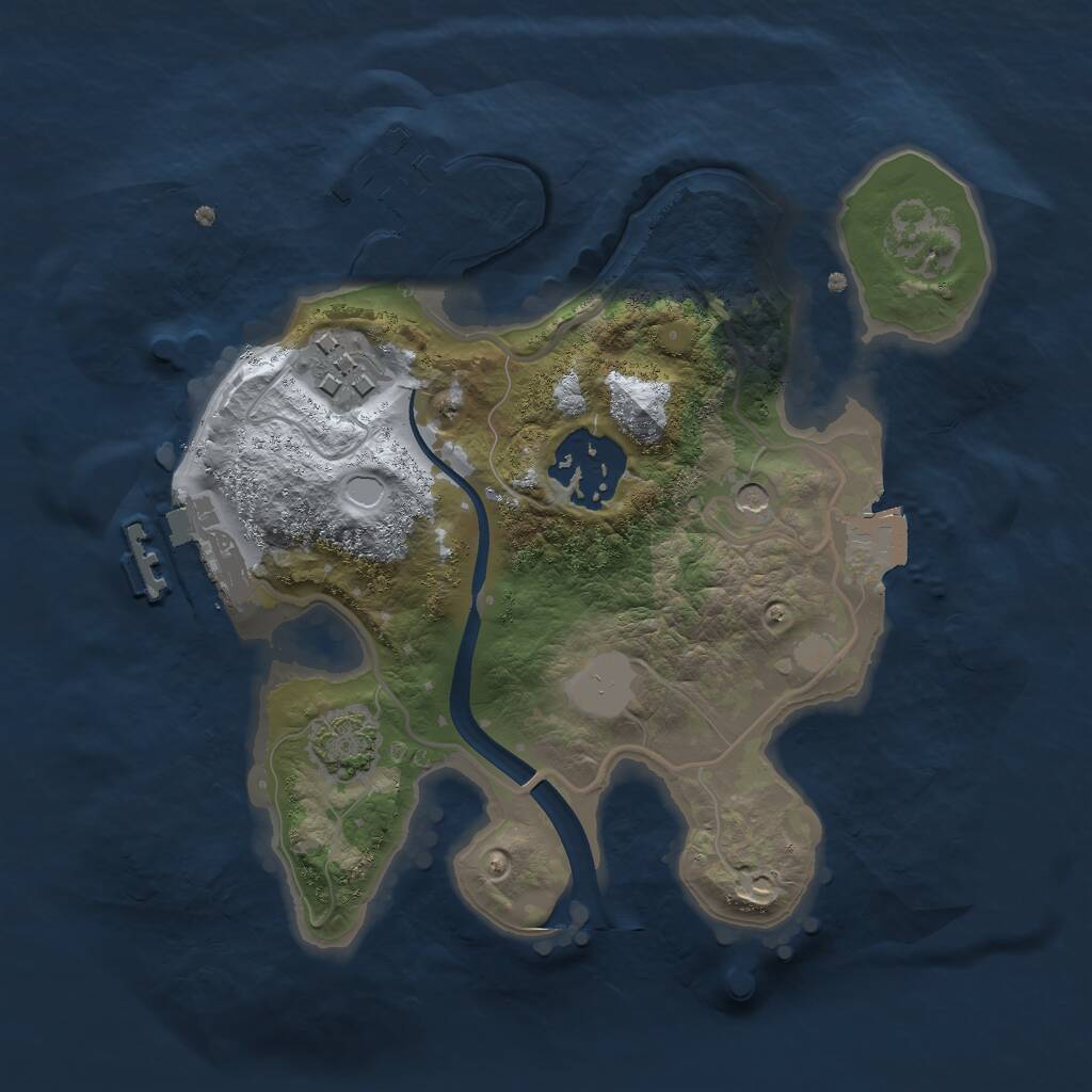 Rust Map: Procedural Map, Size: 2200, Seed: 3486489, 7 Monuments