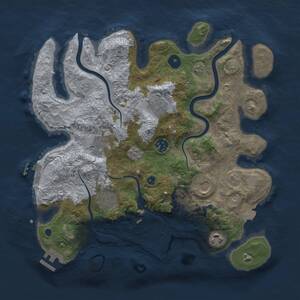 Thumbnail Rust Map: Procedural Map, Size: 3500, Seed: 2035602314, 13 Monuments