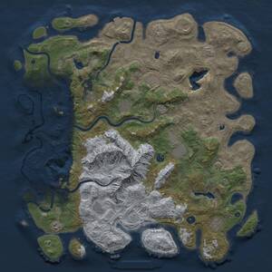 Thumbnail Rust Map: Procedural Map, Size: 5000, Seed: 1366983479, 16 Monuments