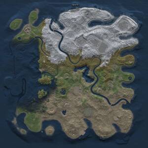 Thumbnail Rust Map: Procedural Map, Size: 4000, Seed: 19840808, 16 Monuments