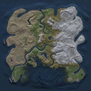 Thumbnail Rust Map: Procedural Map, Size: 4000, Seed: 1885685365, 16 Monuments