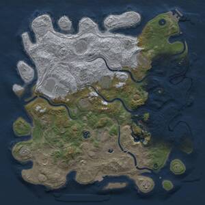 Thumbnail Rust Map: Procedural Map, Size: 4400, Seed: 648252, 17 Monuments