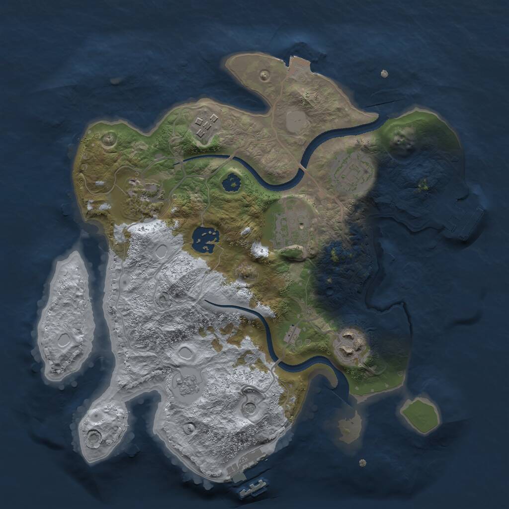 Rust Map: Procedural Map, Size: 2800, Seed: 1827481782, 11 Monuments