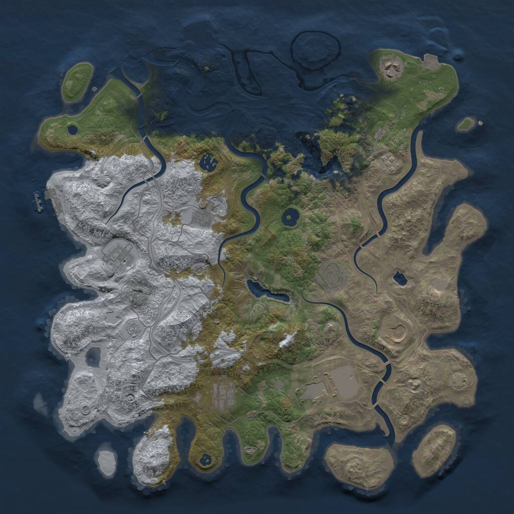 Rust Map: Procedural Map, Size: 4300, Seed: 723697765, 15 Monuments
