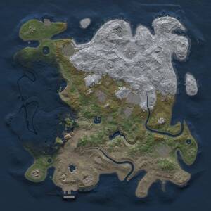 Thumbnail Rust Map: Procedural Map, Size: 4000, Seed: 1157, 15 Monuments