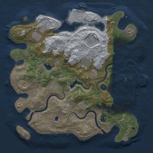 Thumbnail Rust Map: Procedural Map, Size: 4000, Seed: 75383756, 14 Monuments