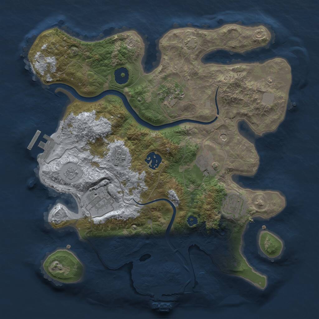Rust Map: Procedural Map, Size: 3000, Seed: 858000096, 12 Monuments