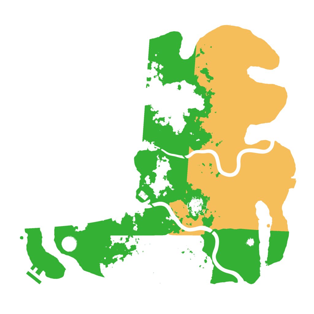Biome Rust Map: Procedural Map, Size: 3700, Seed: 46411808