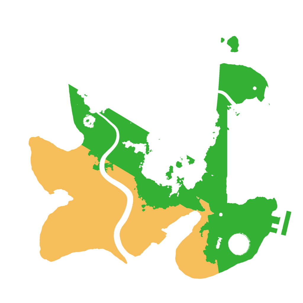 Biome Rust Map: Procedural Map, Size: 2500, Seed: 1618