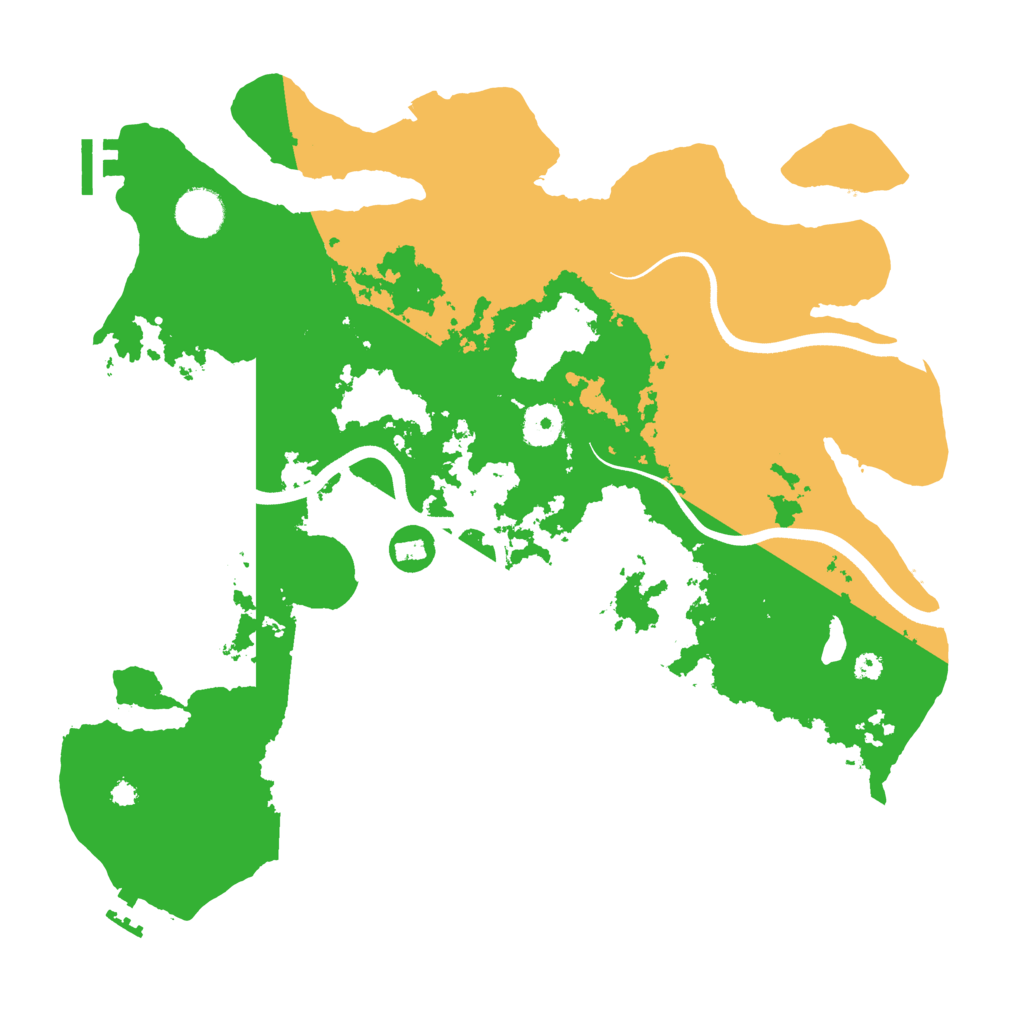 Biome Rust Map: Procedural Map, Size: 3700, Seed: 154938955