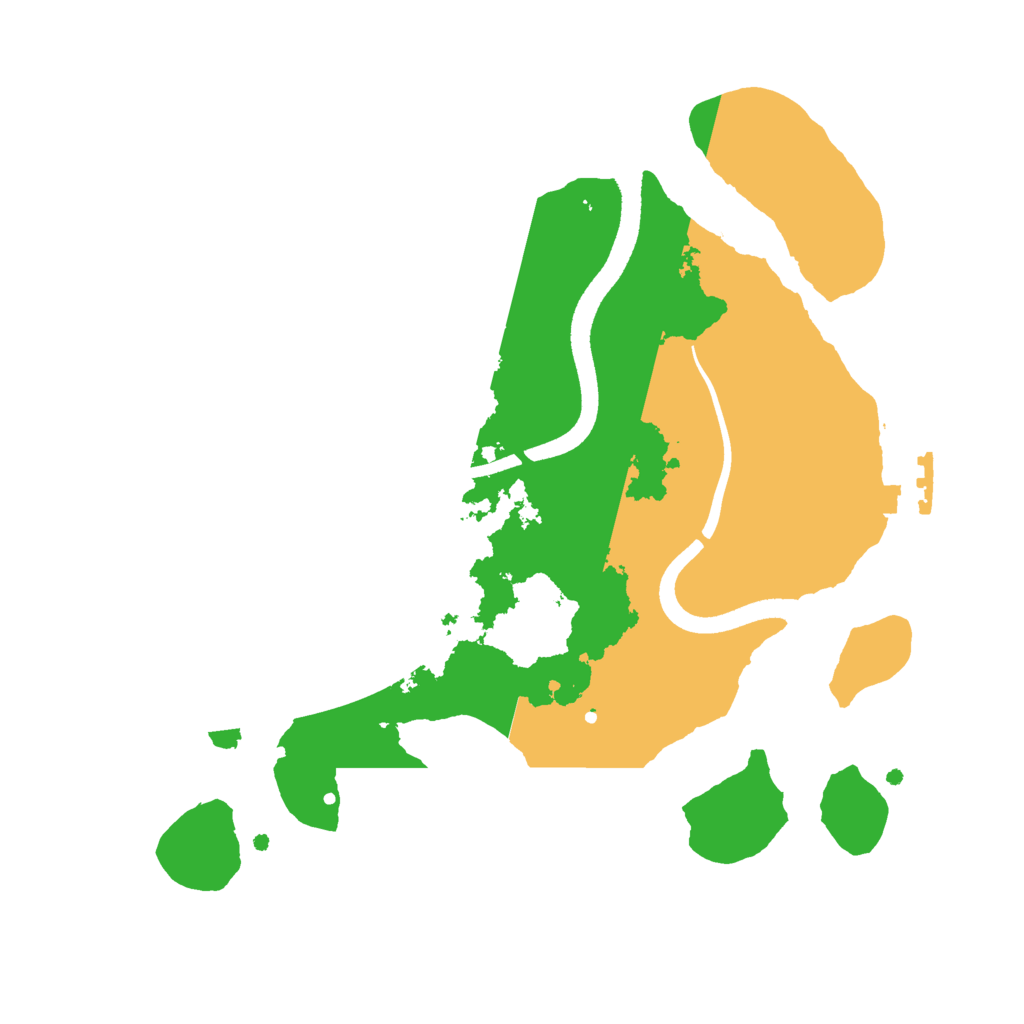 Biome Rust Map: Procedural Map, Size: 2500, Seed: 35371356