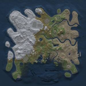 Thumbnail Rust Map: Procedural Map, Size: 4000, Seed: 422335767, 14 Monuments
