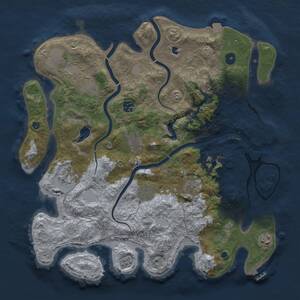 Thumbnail Rust Map: Procedural Map, Size: 4000, Seed: 1869374, 15 Monuments