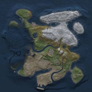Thumbnail Rust Map: Procedural Map, Size: 2700, Seed: 1760443321, 9 Monuments