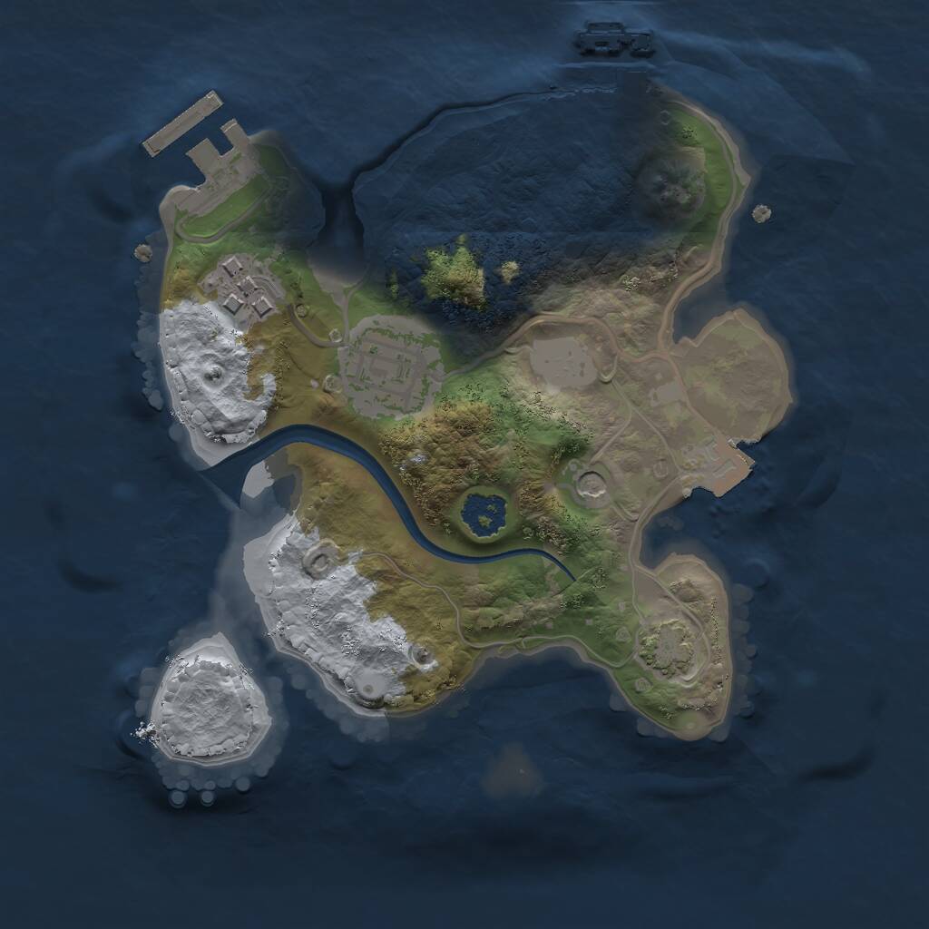 Rust Map: Procedural Map, Size: 2100, Seed: 2024919332, 7 Monuments