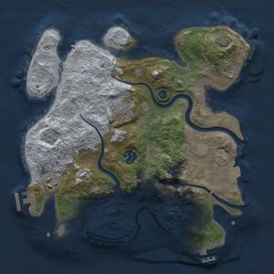 Thumbnail Rust Map: Procedural Map, Size: 3000, Seed: 468396609, 10 Monuments