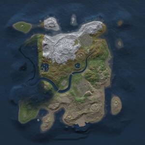 Thumbnail Rust Map: Procedural Map, Size: 2500, Seed: 1419506286, 7 Monuments