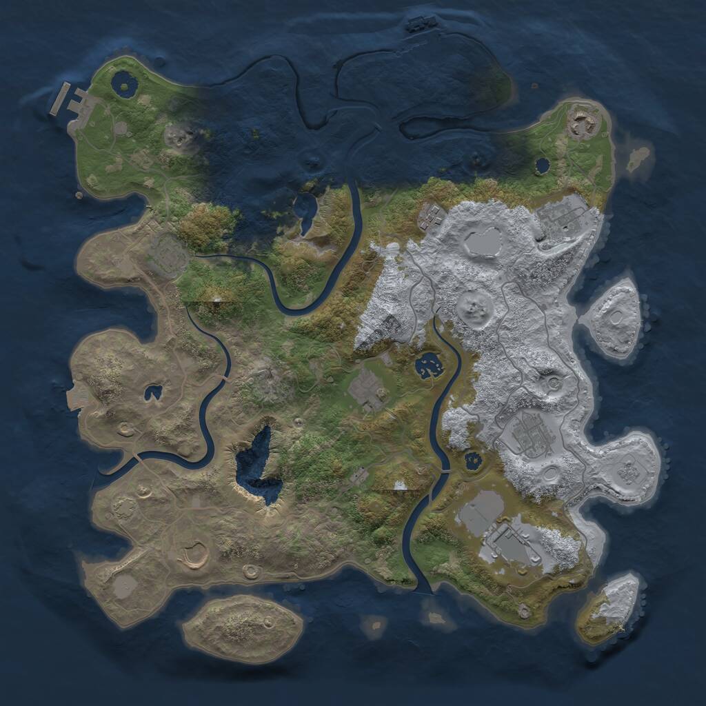 Rust Map: Procedural Map, Size: 4000, Seed: 14102025, 15 Monuments
