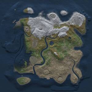 Thumbnail Rust Map: Procedural Map, Size: 3250, Seed: 555420, 13 Monuments