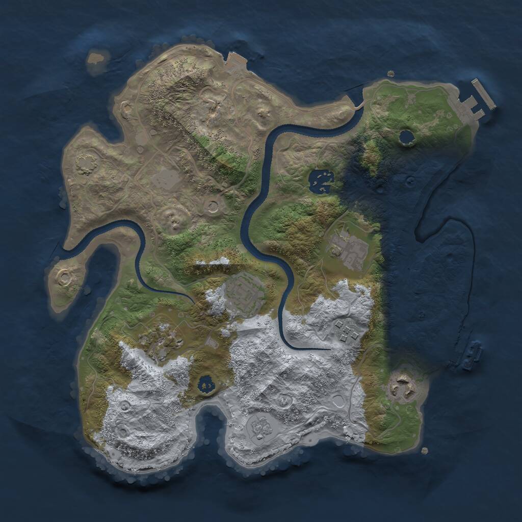 Rust Map: Procedural Map, Size: 3000, Seed: 2025101415, 12 Monuments