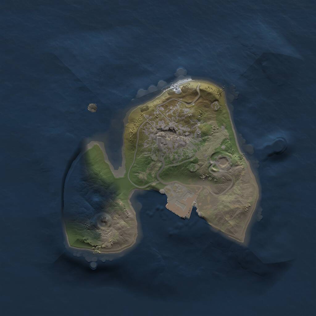 Rust Map: Procedural Map, Size: 1400, Seed: 5, 1 Monuments