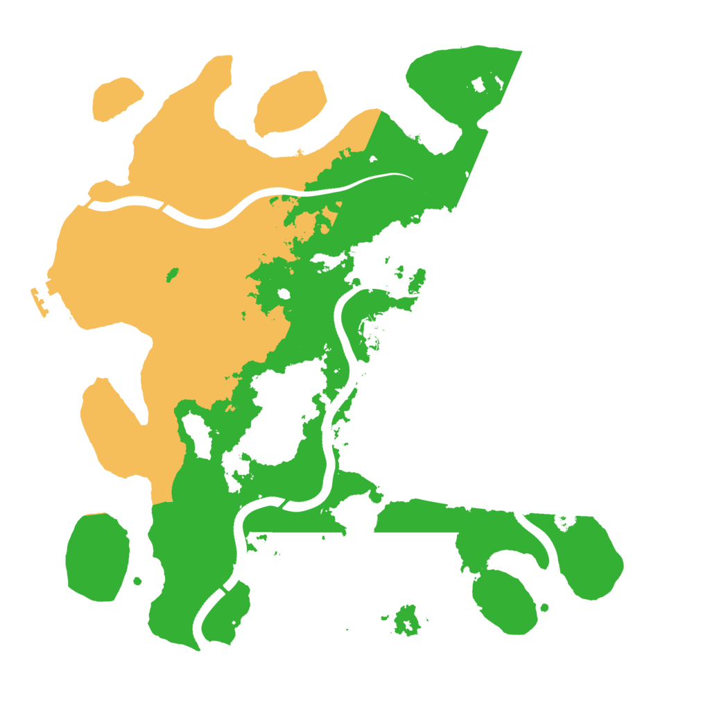 Biome Rust Map: Procedural Map, Size: 3500, Seed: 666667
