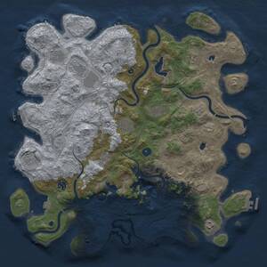 Thumbnail Rust Map: Procedural Map, Size: 4545, Seed: 11121314, 17 Monuments