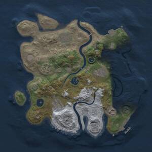 Thumbnail Rust Map: Procedural Map, Size: 3000, Seed: 958442, 13 Monuments