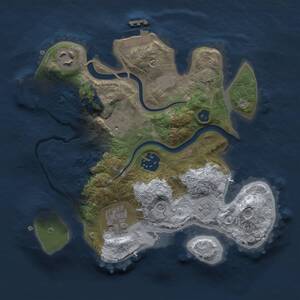 Thumbnail Rust Map: Procedural Map, Size: 2500, Seed: 613992193, 10 Monuments
