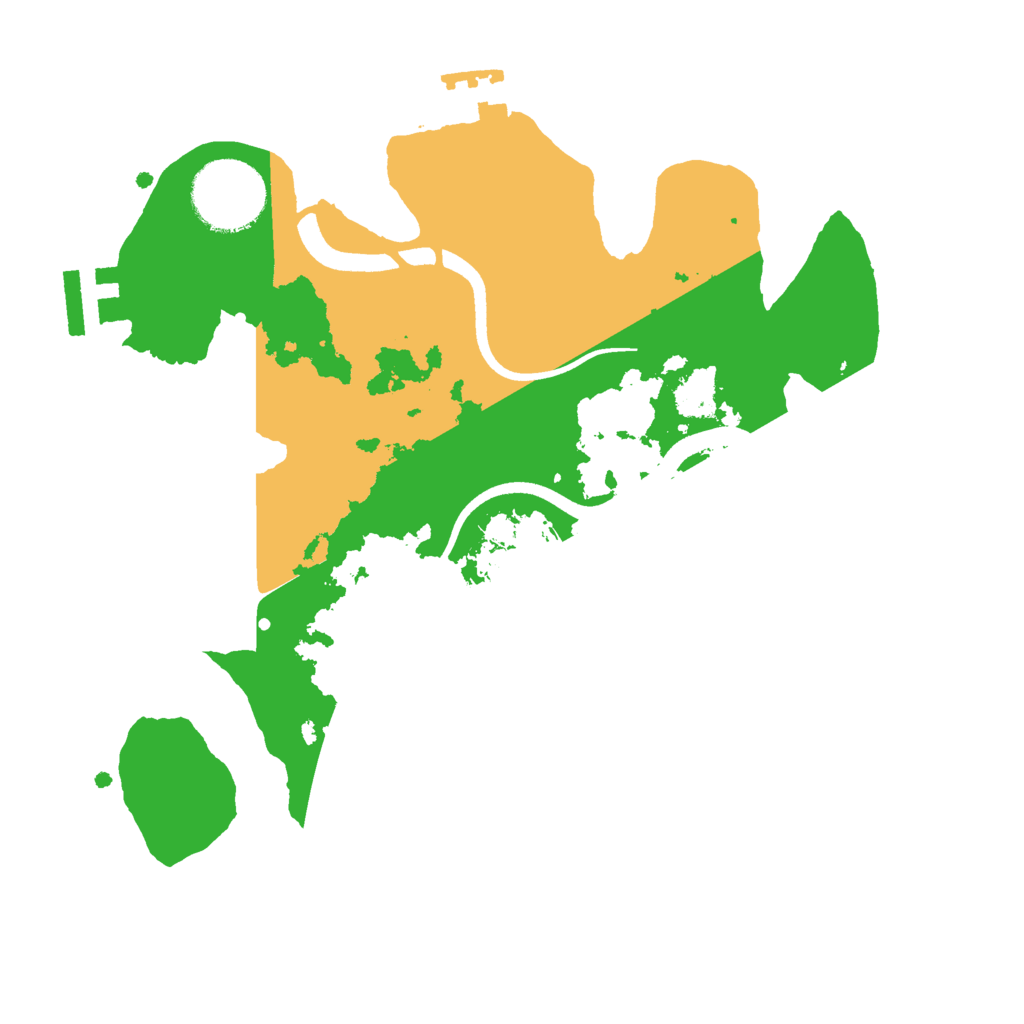 Biome Rust Map: Procedural Map, Size: 2500, Seed: 613992193