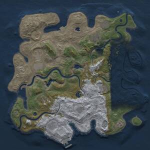 Thumbnail Rust Map: Procedural Map, Size: 4250, Seed: 1058342296, 17 Monuments