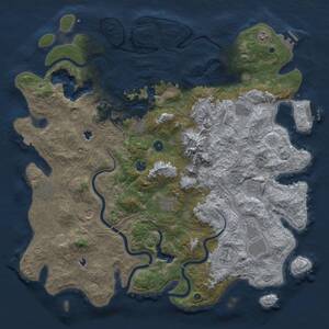 Thumbnail Rust Map: Procedural Map, Size: 5000, Seed: 8394, 17 Monuments