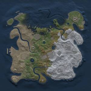 Thumbnail Rust Map: Procedural Map, Size: 3500, Seed: 44731102, 14 Monuments