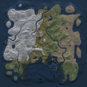 Thumbnail Rust Map: Procedural Map, Size: 4750, Seed: 790281191, 17 Monuments