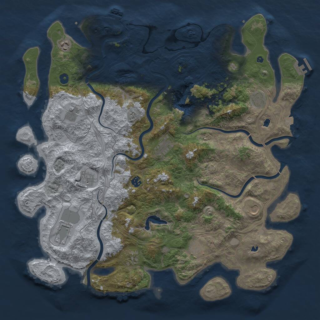 Rust Map: Procedural Map, Size: 4800, Seed: 7498465, 17 Monuments
