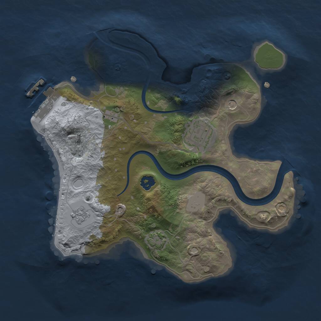 Rust Map: Procedural Map, Size: 2250, Seed: 896722782, 6 Monuments