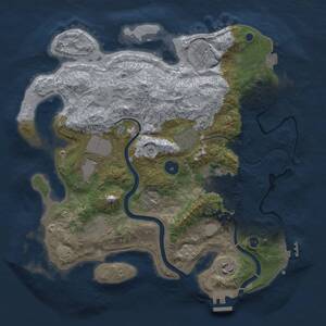 Thumbnail Rust Map: Procedural Map, Size: 3500, Seed: 1228342165, 13 Monuments