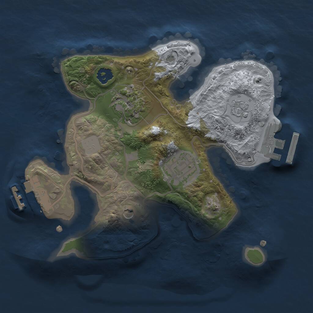 Rust Map: Procedural Map, Size: 2000, Seed: 328833173, 7 Monuments