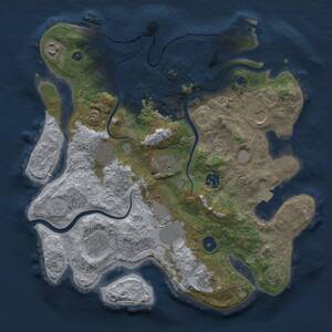 Thumbnail Rust Map: Procedural Map, Size: 3500, Seed: 51978, 15 Monuments