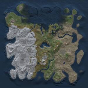 Thumbnail Rust Map: Procedural Map, Size: 4000, Seed: 186676776, 14 Monuments