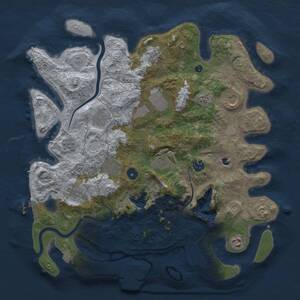 Thumbnail Rust Map: Procedural Map, Size: 4000, Seed: 2542, 16 Monuments