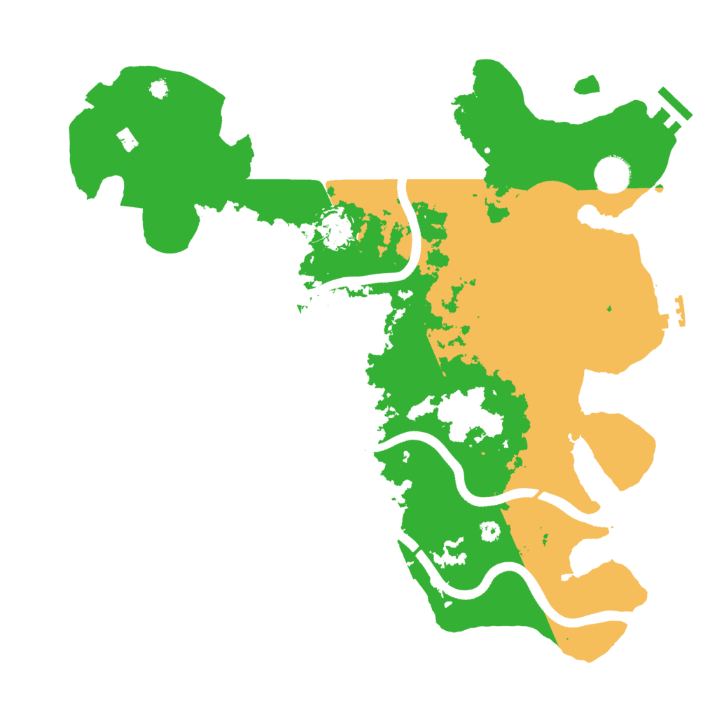 Biome Rust Map: Procedural Map, Size: 3500, Seed: 993526