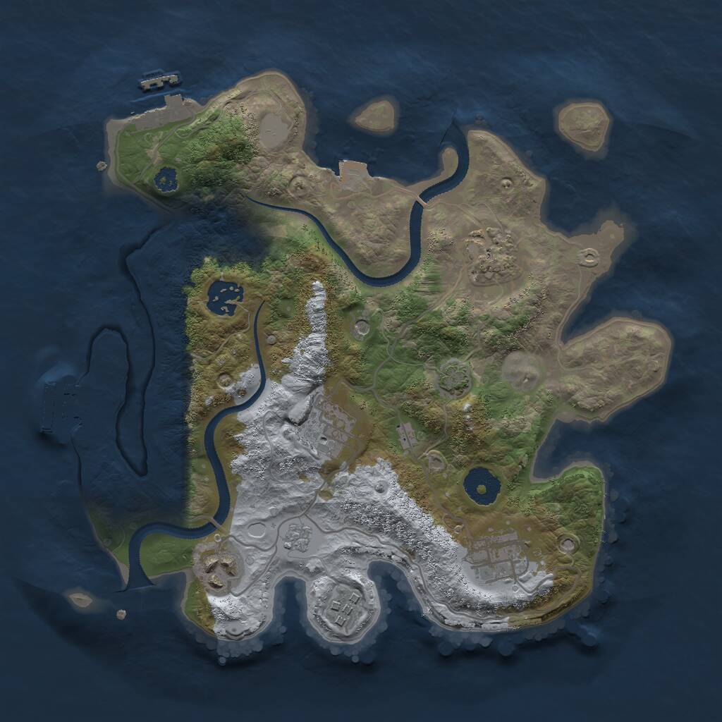 Rust Map: Procedural Map, Size: 3000, Seed: 359275699, 12 Monuments