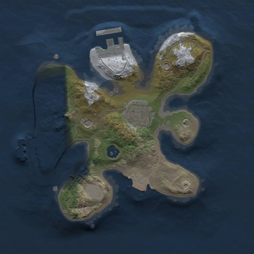 Rust Map: Procedural Map, Size: 2000, Seed: 260058821, 5 Monuments