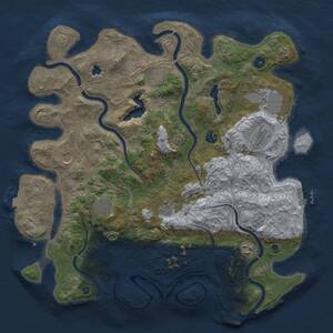 Thumbnail Rust Map: Procedural Map, Size: 4250, Seed: 652975151, 15 Monuments